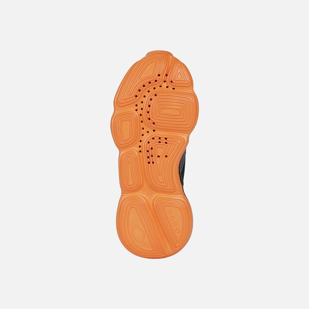 Tenis Geox Menino Pretas/Laranja - Bubblex - RXFIV3560